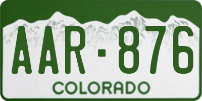 CO license plate AAR876
