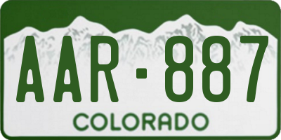 CO license plate AAR887