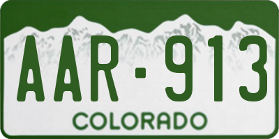 CO license plate AAR913