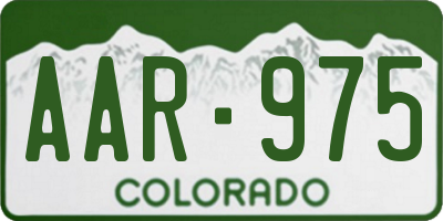 CO license plate AAR975