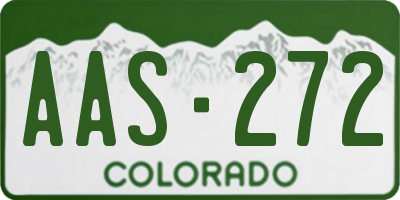 CO license plate AAS272