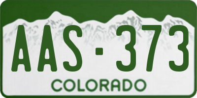 CO license plate AAS373