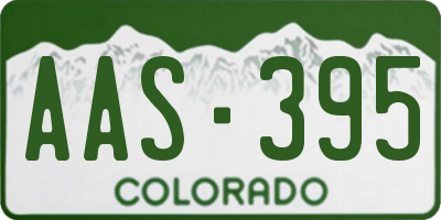 CO license plate AAS395