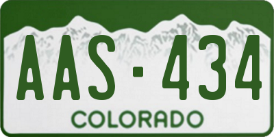 CO license plate AAS434
