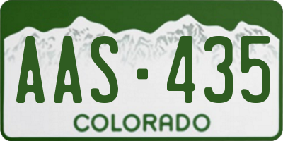 CO license plate AAS435