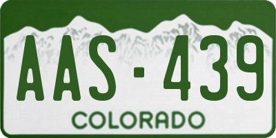 CO license plate AAS439