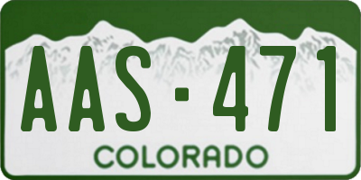 CO license plate AAS471