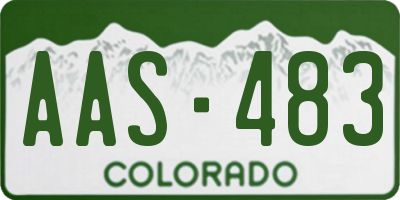 CO license plate AAS483