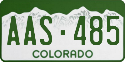 CO license plate AAS485