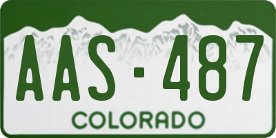 CO license plate AAS487