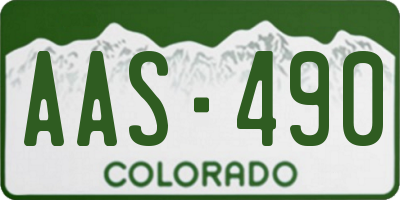 CO license plate AAS490