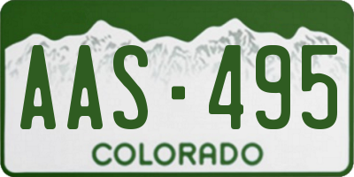 CO license plate AAS495