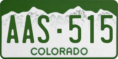 CO license plate AAS515