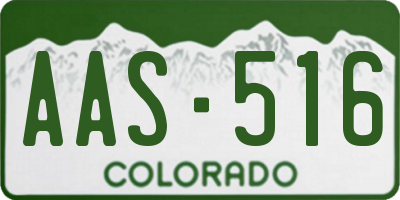 CO license plate AAS516