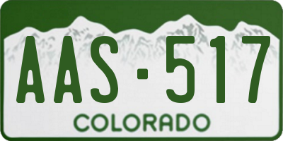 CO license plate AAS517