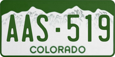 CO license plate AAS519