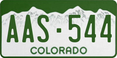 CO license plate AAS544