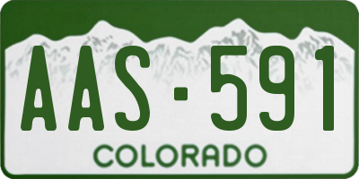CO license plate AAS591