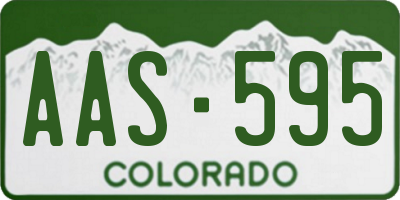 CO license plate AAS595