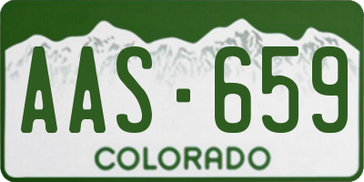 CO license plate AAS659