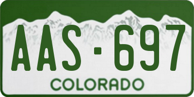 CO license plate AAS697
