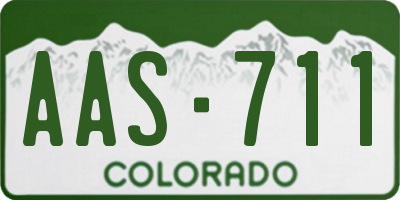 CO license plate AAS711