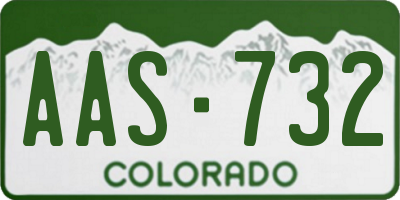 CO license plate AAS732