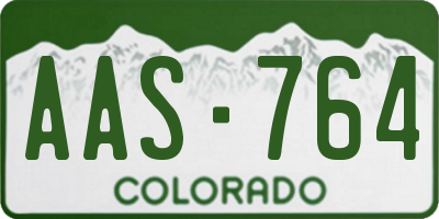 CO license plate AAS764