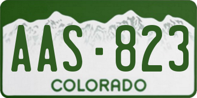 CO license plate AAS823