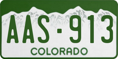 CO license plate AAS913