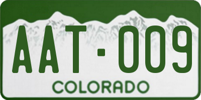 CO license plate AAT009