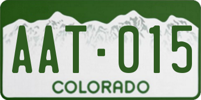 CO license plate AAT015
