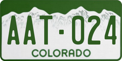 CO license plate AAT024