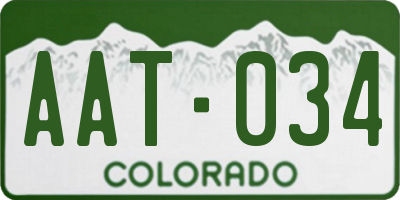 CO license plate AAT034