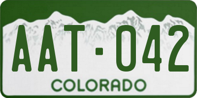 CO license plate AAT042