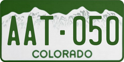 CO license plate AAT050