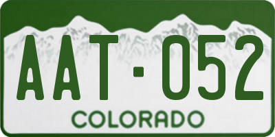 CO license plate AAT052
