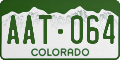 CO license plate AAT064