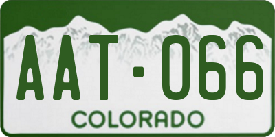 CO license plate AAT066