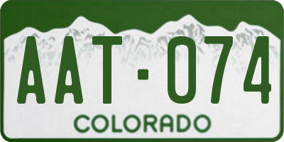 CO license plate AAT074