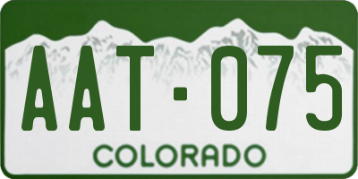 CO license plate AAT075