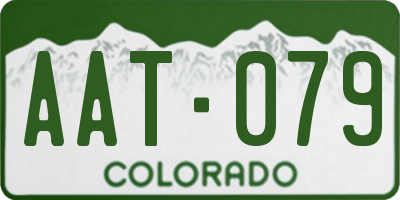 CO license plate AAT079
