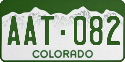 CO license plate AAT082