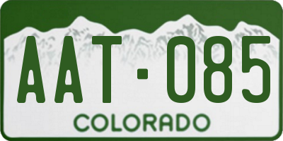 CO license plate AAT085