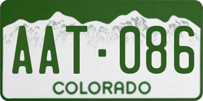 CO license plate AAT086