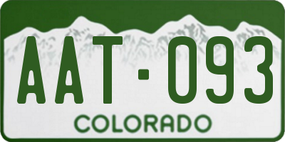CO license plate AAT093
