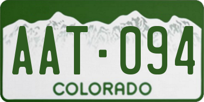 CO license plate AAT094