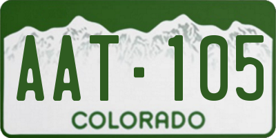 CO license plate AAT105