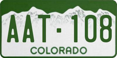 CO license plate AAT108