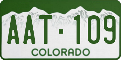 CO license plate AAT109